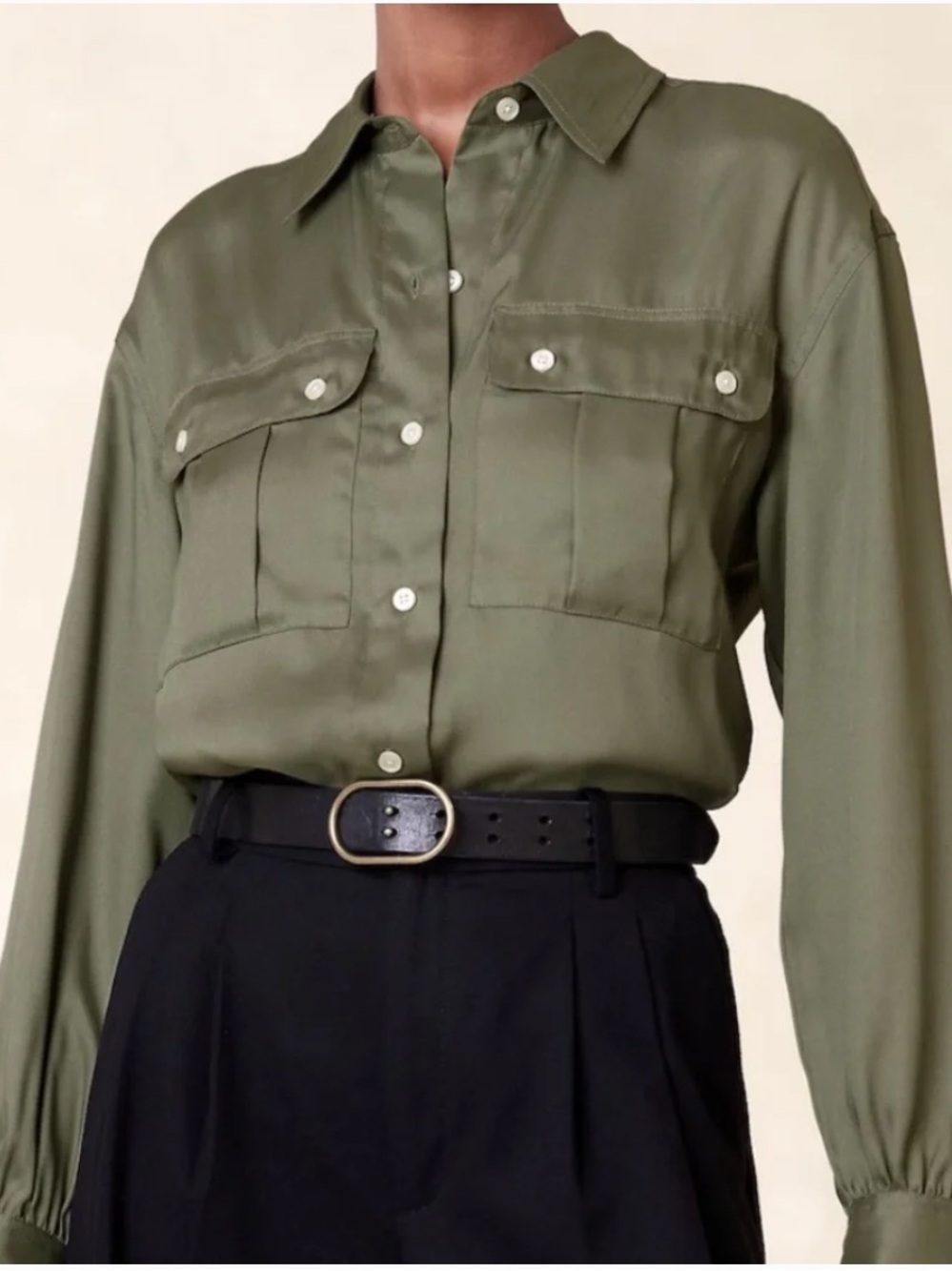 Banana Republic Satin Pocket Shirt